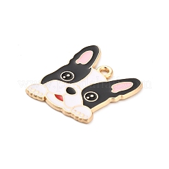 Animal Puppy Alloy Enamel Pendants&nbsp;FIND-V001-03G-02