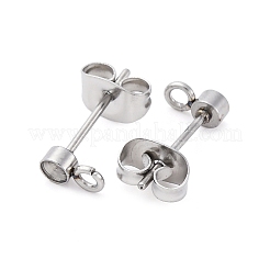 304 Stainless Steel Stud Earring Findings&nbsp;STAS-V003-10P-02