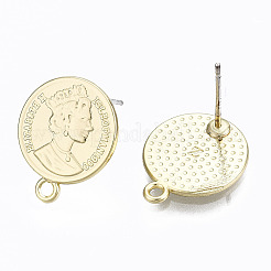 Alloy Stud Earring Findings&nbsp;PALLOY-T064-70LG-RS