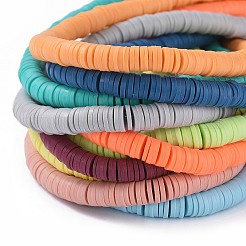 Flat Round Handmade Polymer Clay Beads&nbsp;CLAY-R067-6.0mm-M3