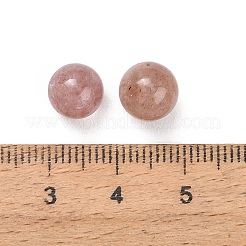 Natural Strawberry Quartz Sphere Beads&nbsp;G-H359-02A-8mm