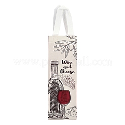 Non-Woven Reusable Folding Wine Bottle Gift Bags with Handle&nbsp;ABAG-C012-02