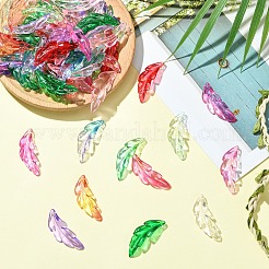 140Pcs 7 Colors Transparent Acrylic Pendants&nbsp;OACR-YW0003-50