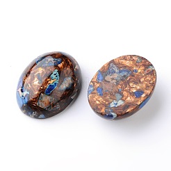 Assembled Synthetic Bronzite and Imperial Jasper Cabochons&nbsp;G-F224-01