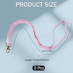 2Pcs Polyester ID Card Cell Phone Lanyard&nbsp;AJEW-CY0002-20B