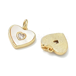 Brass Micro Pave Cubic Zirconia Pendants&nbsp;KK-F926-05G