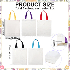 5Pcs 5 Colors Canvas Women's Tote Bags&nbsp;ABAG-PH0001-96