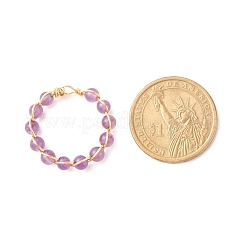 Natural & Synthetic Mixed Stone Beaded Finger Ring&nbsp;RJEW-JR00439