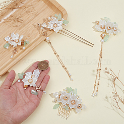 1 Set Alloy & Resin Hair Sticks&nbsp;OHAR-WR0001-06