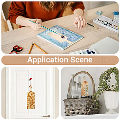 4Pcs Unfinished Blank Wooden Pendants Set for Painting Arts&nbsp;WOOD-CP0001-23B
