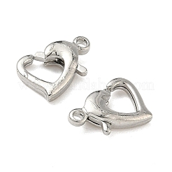 Heart Brass Lobster Claw Clasps&nbsp;KK-H523-06P