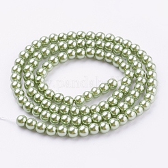Eco-Friendly Dyed Glass Pearl Round Beads Strands&nbsp;HY-A002-4mm-RB115