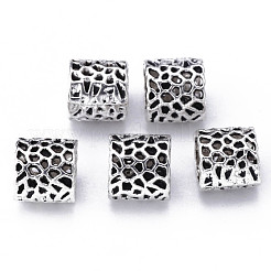 Tibetan Style Hollow Alloy European Beads&nbsp;X-TIBE-S319-124AS-RS