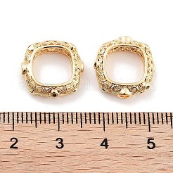 Brass Micro Pave Green Cubic Zircon Spacer Beads&nbsp;KK-P271-21G