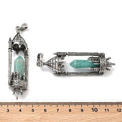Natural Amazonite Faceted Pointed Bullet Shaped Big Pendants&nbsp;G-P613-01AS-02