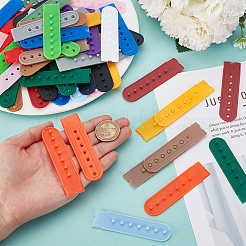 36Pcs 18 Colors Plastic Snapback Strap with 7 Holes&nbsp;FIND-GA0007-34