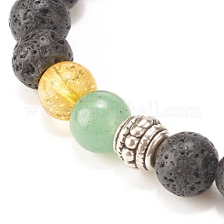 Natural & Synthetic Mixed Gemstone Stretch Bracelet&nbsp;BJEW-JB08170