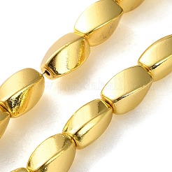 Electroplated Synthetic Non-magnetic Hematite Beads Strands&nbsp;G-P545-G03-8x12mm