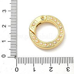 Brass with ABS Plastic Imitation Pearl Snap Clasps&nbsp;KK-I476-22G