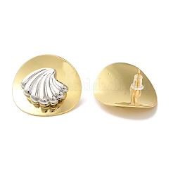 Rack Plating Brass Stud Earrings&nbsp;EJEW-B062-04GP-01