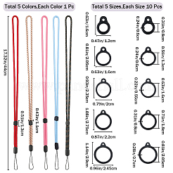 5Pcs 5 Colors Polyester Neck Strap&nbsp;DIY-GF0008-14