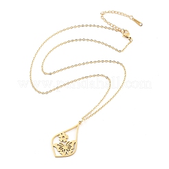 304 Stainless Steel Pendant Necklaces&nbsp;NJEW-P306-03G