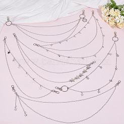 6Pcs 6 Styles Alloy Boot Strap Chains&nbsp;HJEW-HY00101