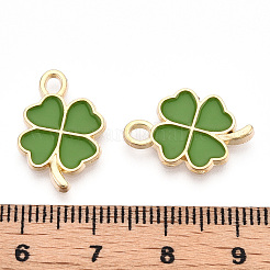 Rack Plating Alloy Enamel Pendants&nbsp;ENAM-N055-088-08LG