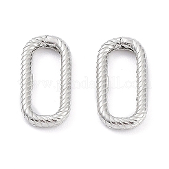 Anti-Tarnish Rhodium Plated 925 Sterling Silver Spring Gate Rings&nbsp;STER-K173-18P