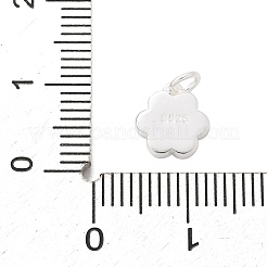 925 Sterling Silver Enamel Flower Charms&nbsp;LS-STER-D300-04S-03