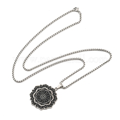 201 Stainless Steel Pendant Necklaces&nbsp;NJEW-H030-04P