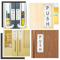 2 Sets 2 Style 201 Stainless Steel Door Signs&nbsp;DIY-UN0003-86