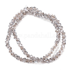 Electroplate Transparent Glass Beads Strands&nbsp;GL-CBA7A17-01A-01