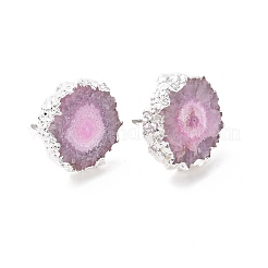 Natural Dyed Quartz Stud Earrings&nbsp;EJEW-P166-C01