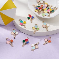 20Pcs 5 Colors Alloy Enamel Pendants&nbsp;ENAM-YW0002-82