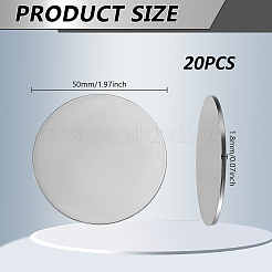 20Pcs 304 Stainless Steel Blank Metal Sheets&nbsp;STAS-GA0001-98