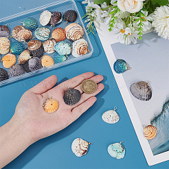 40Pcs Natural Shell Pendants&nbsp;PALLOY-ME00020