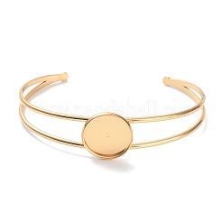 Ion Plating(IP) 304 Stainless Steel Bracelets Setting Making&nbsp;BJEW-B090-03B-G