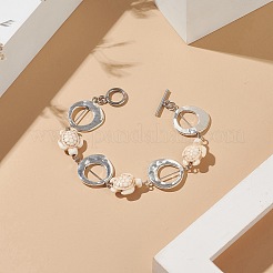 Synthetic Turquoise(Dyed) Turtle Link Bracelets&nbsp;BJEW-JB09195-02
