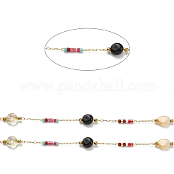 304 Stainless Steel Handmade Beaded Chains&nbsp;CHS-C009-10B-G