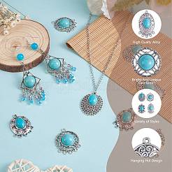 10pcs Turquoise+alloy pendant Vintage alloy earring head diy handmade material(5 styles)&nbsp;JX575A