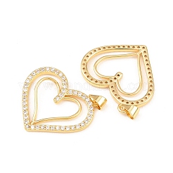 Brass Micro Pave Cubic Zirconia Pendants&nbsp;KK-C162-042G