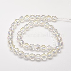 Electroplated Synthetic Quartz Bead Strands&nbsp;EGLA-J061-10mm-AB01