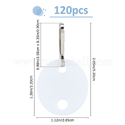 120Pcs PP Plastic Key Chain Tags&nbsp;KEYC-FH0001-75