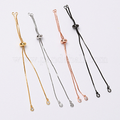 4Pcs 4 Colors Rack Plating Brass Chain Bracelet Making&nbsp;MAK-FS0001-01