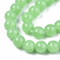 Imitation Jade Glass Beads&nbsp;GLAA-S192-001D
