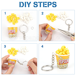 DIY Popcorn Cup Keychain Making Kit&nbsp;DIY-OC0008-19