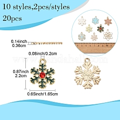 20Pcs 10 Colors Christmas Style Alloy Enamel Pendants&nbsp;ENAM-YW0004-39