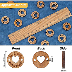 Undyed Wood Connectors Charms&nbsp;WOOD-BC0001-06