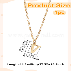 304 Stainless Steel Letter Pendant Necklaces&nbsp;NJEW-LP0001-53V-G